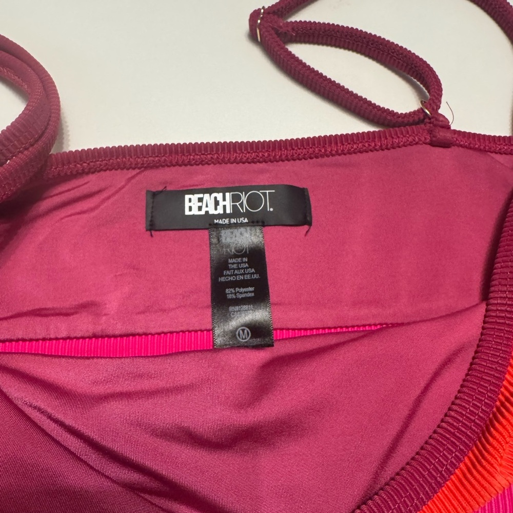 Beach Riot Colorblock Be Mine Medium Top - Picture 2 of 3